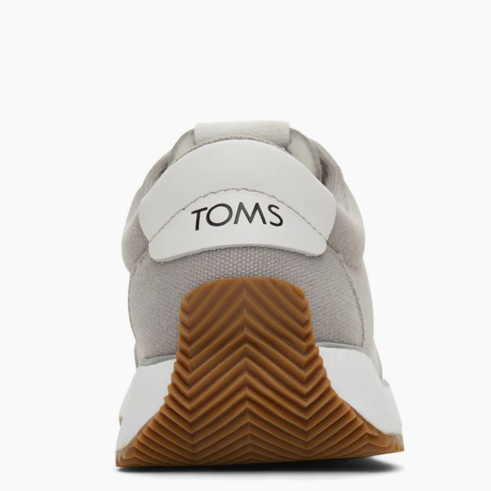TOMS Wyndon sneakers in Drizzle Grey Slubby Woven Washed Canvas.